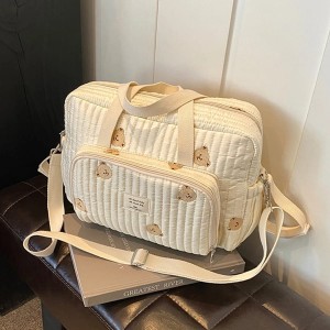 Podręczna torba na pieluchy bawełniana na zamek