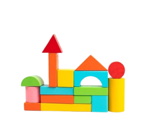 Klocki drewniane dla dzieci duże klocki do nauki Montessori 40 szt 