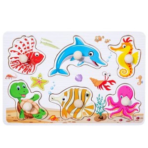 Zabawka Edukacyjna Montessori drewniane puzzle dla dzieci w 1-3 lata