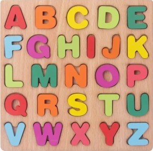 Zabawka Edukacyjna Montessori drewniane puzzle dla dzieci litery alfabetu
