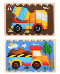 Puzzle Montessori dwustronne zabawka edukacyjna dla dzieci