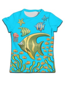 Koszulka na krótki rękaw dla dziewczynek T-shirt dla dzieci 90-160