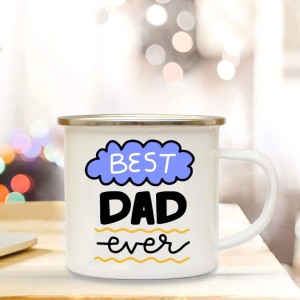 Kubek Emaliowany z Nadrukiem dla Taty Idealny Prezent