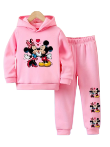Komplet Dresowy Bluza i Spodnie z Kapturem Myszka Miki Unisex Komplet na Cały Rok