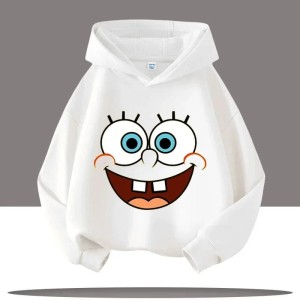 Dziecięca bluza z kapturem z nadrukiem SpongeBob Kanciastoporty Unisex