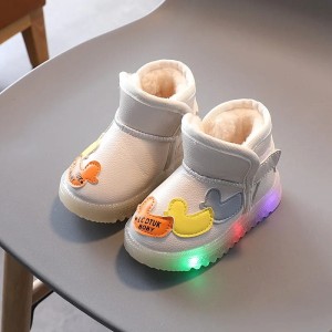 Zimowe Buty dla Dzieci Ocieplane LED Unisex Wsuwane