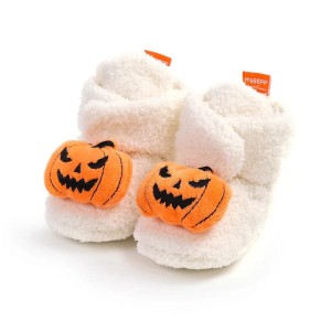 Dziecięce Miękkie Botki Kapcie na Halloween Jesień Zima Unisex 0-18M