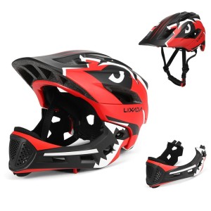 Kask Dziecięcy 2w1– Odpinana Szczęka, Regulacja 52-58 cm