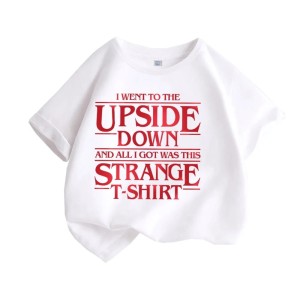 Koszulka dziecięca Stranger Style „Upside Down” – nadruk retro