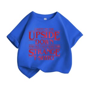 Koszulka dziecięca Stranger Style „Upside Down” – nadruk retro