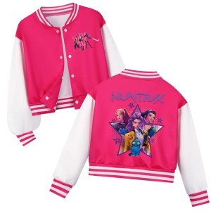 Kurtka dziecięca Huntrix K-Pop Demon Hunter – bluza baseballowa zapinana 110–160