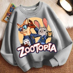 Bluza Dziecięca w Stylu Zwierzogród – Bawełniana Bluza dla Dzieci 4–12 lat