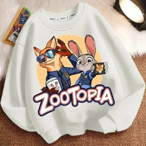 Bluza Dziecięca w Stylu Zwierzogród – Bawełniana Bluza dla Dzieci 4–12 lat