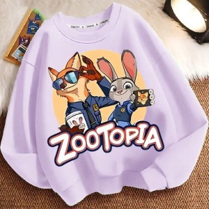 Bluza Dziecięca w Stylu Zwierzogród – Bawełniana Bluza dla Dzieci 4–12 lat