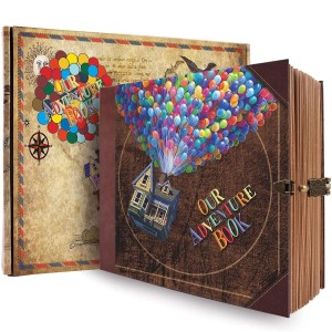 Album Przygód Retro "Our Adventure Book" – Scrapbook na Zdjęcia, Prezent na Dzień Mamy