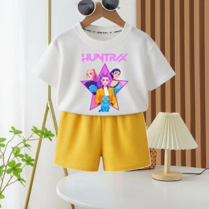 Letni Komplet Dziewczęcy HUNTRX – T-shirt i Szorty 100-150