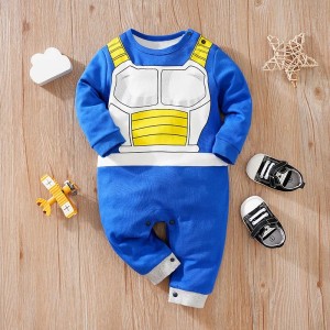 Body Dziecięce Styl Vegeta Kostium Niebieski Dragon Ball 100% Bawełna Premium