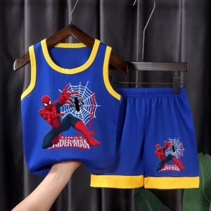 Letni Komplet Chłopięcy Spider-Man – Zestaw Bezrękawnik i Spodenki 2w1