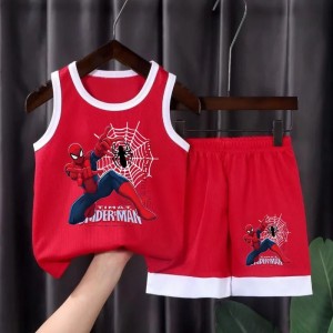 Letni Komplet Chłopięcy Spider-Man – Zestaw Bezrękawnik i Spodenki 2w1