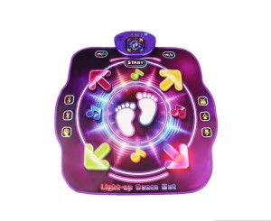 Interaktywna Muzyczna Mata do Tańca dla Dzieci LED Bluetooth – Taneczny Dywanik Edukacyjny Akumulator 85x81 cm